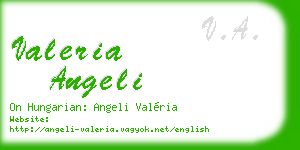valeria angeli business card