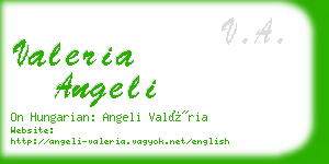 valeria angeli business card